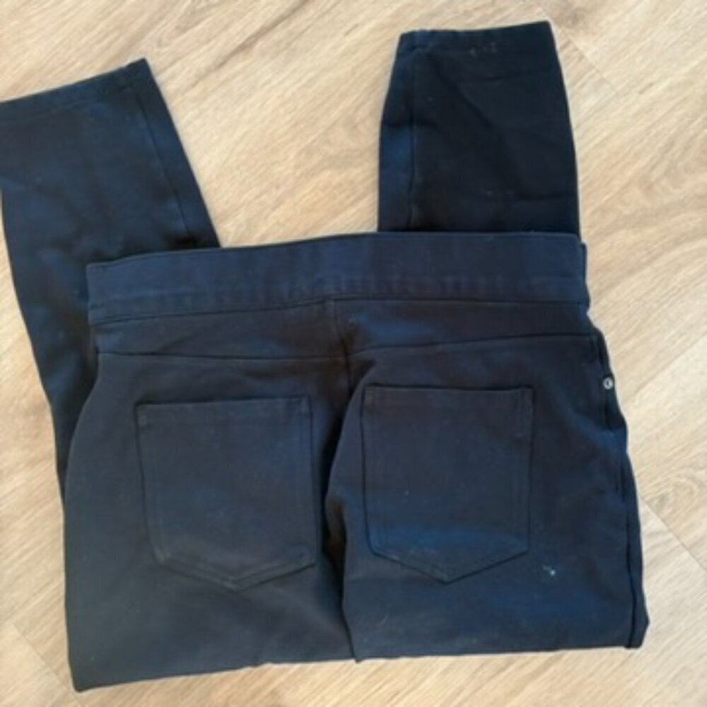 SPANX The Perfect Pant Back Seam Skinny Ankle Pull on Pants Black Large Petite - Picture 7 of 7